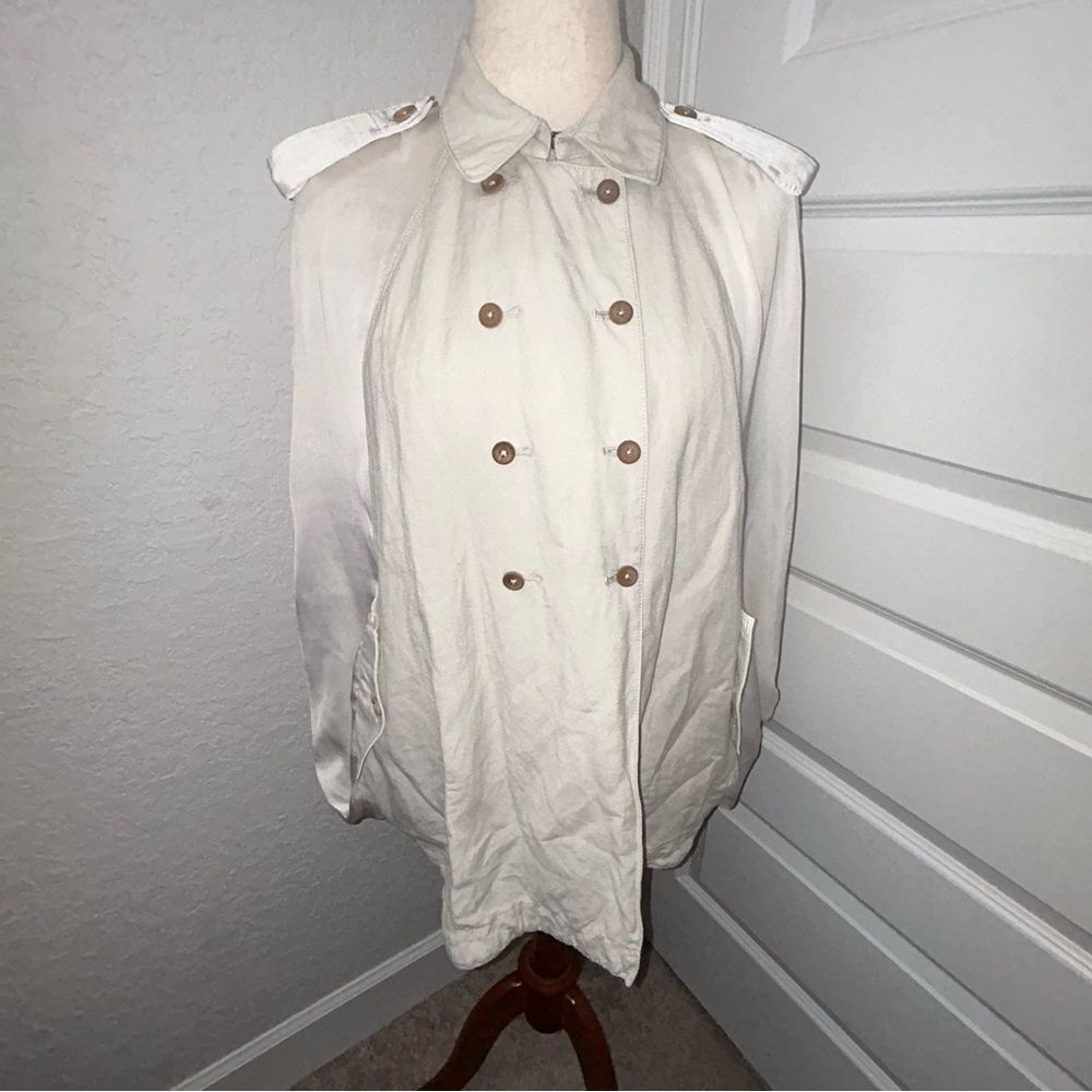 Initial The Unusual Experience Double Breasted Cape Poncho Jacket